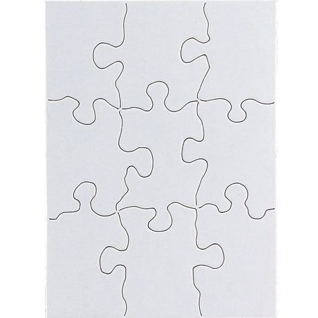 24 Blank Jigsaw Puzzles – 4 x 5.5 Inch, 9 Pieces Each – Hygloss DYI party invites, Perfect for Decorating, Kids' Activities, Arts & Crafts or Party Favors - Puzzle Pieces to Draw On for Crafts Hygloss
