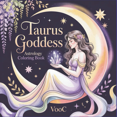 Taurus Goddess: Astrology Coloring Book for Adults with Ethereal Art, Empowering Affirmations & Celestial Designs - Self-Love Gift for Taurus Women & Zodiac Lovers (Zodiac Coloring Books) WoodArtSupply