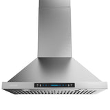 IKTCH 30-inch Wall Mount Range Hood 900 CFM Ducted/Ductless Convertible, Kitchen Chimney Vent Stainless Steel with Gesture Sensing & Touch Control Switch Panel, 2 Pcs Adjustable Lights(IKP02-30'') IKTCH