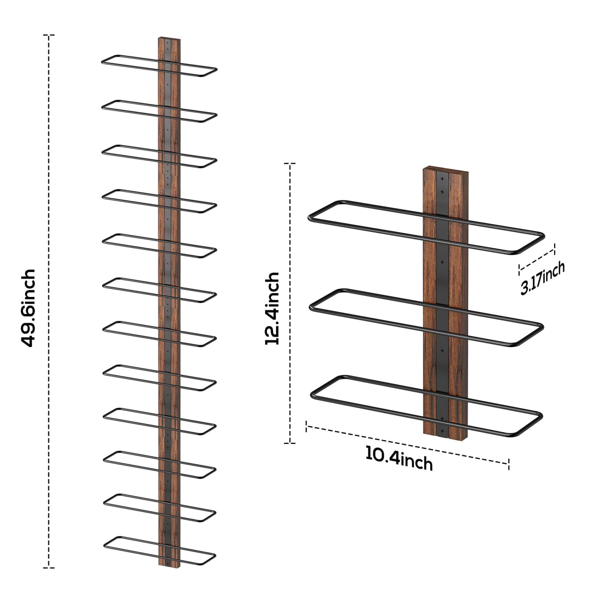 B4Life Wine Rack Wall Mounted for 12 Wine Bottles Wall Wine Rack Wood Wine Racks for Wall, Wine Holder Wall Mounted Wine Bottle Racks for Kitchen, Dining Room, Bar B4Life