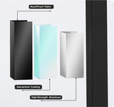 GarveeLife 12' x 16' Lean to Gazebo, Hardtop Wall Pergola with Polycarbonate Roof, Aluminum Frame Mounted Gazebo for Lawn Patio Deck Yard and Party Garveelife