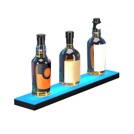 VEVOR LED Lighted Liquor Bottle Display Shelf, 24-inch LED Bar Shelves for Liquor, 1-Step Lighted Liquor Bottle Shelf for Home/Commercial Bar, Acrylic Lighted Bottle Display with Remote & App Control VEVOR