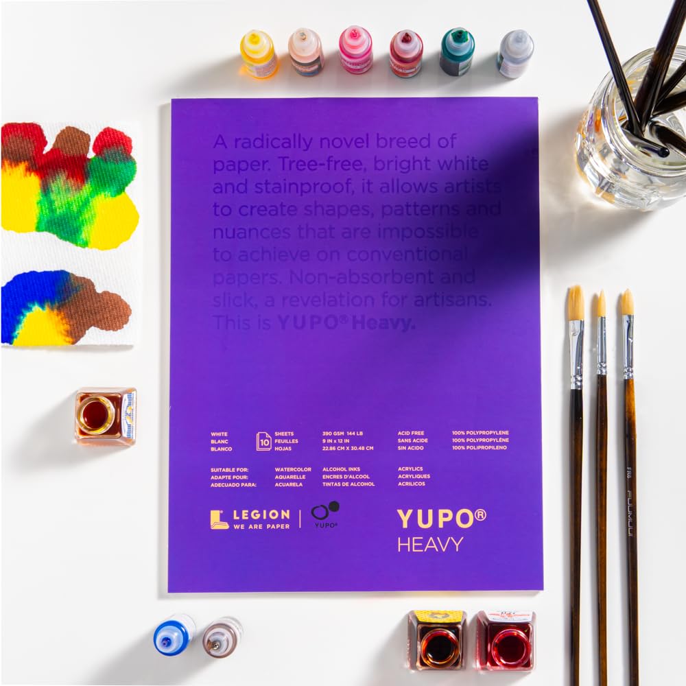 Yupo Paper Painting and Drawing, Multi 9-x-12-Inch Legion