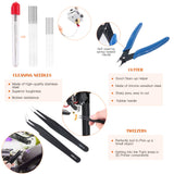 Rustark 34 Piece 3D Printer Accessories Tool Kit Cleaning Needles, Tweezers, Pliers, Scarper, Clean up Knives, Carving Knife Come with Storage Case for Printing Removing, Cleaning, Finishing Rustark