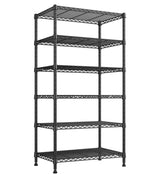 REIBII 6 Tier Shelf Metal Shelving 70"H Storage Shelves Sturdy Wire Rack Shelf Units Adjustable Detachable Storage Shelving Unit for Kitchen Laundry Pantry Garage Commercial 71"H x 21.65"W x 11.8"D REIBII