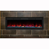 Cheerway 72 Inch Electric Fireplace, Recessed Fireplace Insert and Wall Mount Fireplace Heater with Remote & Touch Control, Adjustable Flame Color & Brightness, Log Set & Crystals, Child Lock & Timer Cheerway