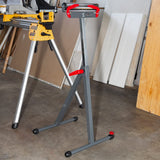 XtremepowerUS Folding Roller Stand Height Adjustable, Heavy Duty 250 LBS Load Capacity, Outfeed Woodworking 11" Ball Bearing Steel Roller Stand XtremepowerUS