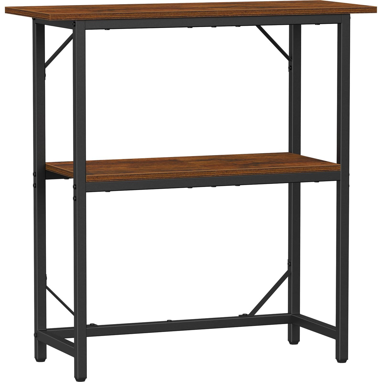 Snughome 10-30 Gallon Fish Tank Stand, Aquarium Stand 2-Tier Storage Shelves, Heavy Duty Terrarium Stand for Home Office Fish Tank Shelf, 30" L x 11.8" W x 30.7" H, Rustic Brown Snughome