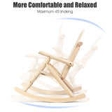 Giantex Log Wooden Rocking Chair, Wood Porch & Patio Rocker with Slatted Seat and Backrest, Adirondack Rocking Chair, Outdoor Accent Furniture for Balcony, Garden, Poolside, Backyard, Natural (1) Giantex