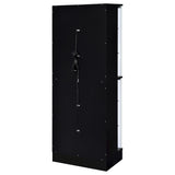 Coaster Home Furnishings Cabra Display Case Curio Cabinet with Glass Shelves and Led Lighting Black High Gloss Coaster Home Furnishings