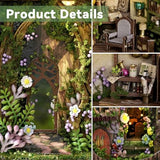 Flever Dollhouse Miniature DIY House Kit Creative Room with Furniture for Romantic Valentine's Gift (Forest Wonderland)