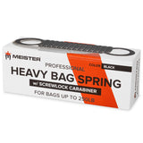 Meister Professional Heavy Bag Spring for Punching Bags up to 250lb - Black w/Screwlock Carabiner Meister