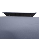 Outsunny 10' x 13' Patio Gazebo, Double Roof Outdoor Gazebo Canopy Shelter with Screen Decorate Corner Frame, for Garden, Lawn, Backyard and Deck, Gray Outsunny