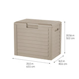 IRIS USA 35-Gallon Outdoor Deck Delivery Storage Box, Lockable & UV-Protected, Weather-Resistant Patio Storage for Cushions, Garden Tools & Packages, Waterproof Resin, Durable & Stylish Design - Beige IRIS