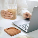 Farmhouse Home Decor Coasters with Holder Acacia Wood Coaster Set of 4 Drink Coasters Unique Cup Coasters Gift Cute Rustic Wooden Coasters for Coffee Table Beer Coasters Cool Bar Outdoor Coasters Renawe