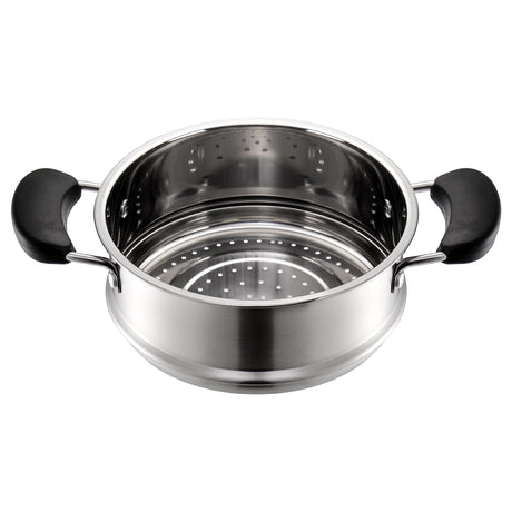 ZENFUN Stainless Steel Steamer Pot with Basket, 1.8 Quart Stock Pot with Glass Lid, Mini Steaming Pot Cookware with Handle, Metal Cooking Steamer for Vegetable, Stews, Pasta, Sauce, Food, Support for ZENFUN
