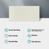 UMIACOUSTICS 4 PCS Acoustic Wall Panels, 2“ Thick 23.6" x 11.8" Fiberglass Recording Studio Acoustical Treatments Panels, Self-adhesive Sound Absorbing Panels for Studios, Office, Home Theater. Beige UMIACOUSTICS