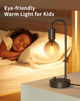 ONEWISH Industrial Table Lamp for Bedroom, Fully Dimmable Modern Bedside Lamps with 2700K Warm Light Bulb for Kids Reading, Minimalist Nightstand Lamps for Living Room, Office (Bulb Included) ONEWISH