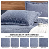 Love's cabin Quilts for Queen Bed Blue Bedspreads - Soft Bed Summer Lightweight Bedspread Comforter - Modern Style Coin Pattern Coverlet for All Season - 3 Pieces (1 Quilt, 2 Pillow Shams) Love's cabin