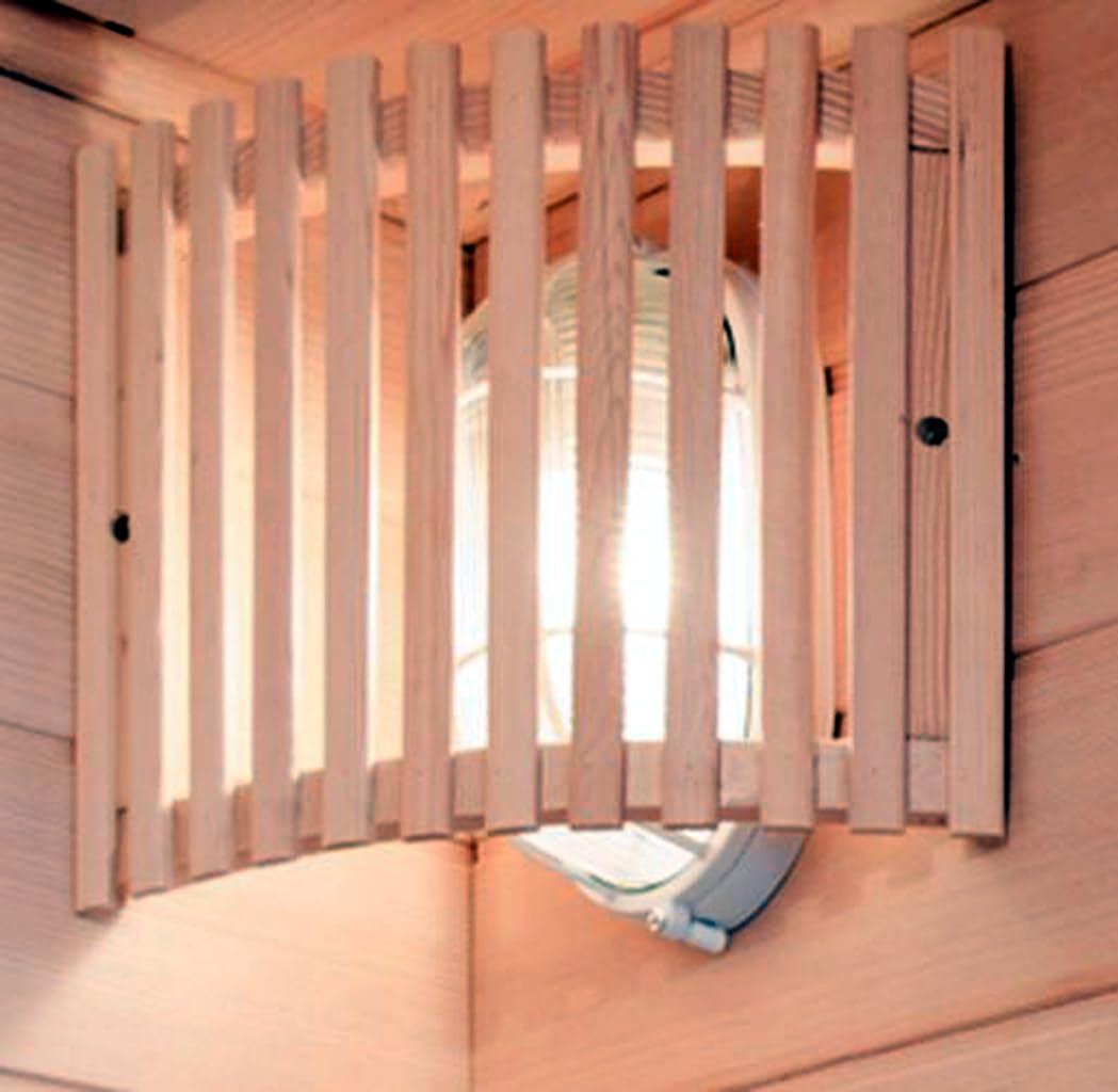 Canadian Hemlock Wood Traditional Swedish Wet or Dry 4-5 Person Glass Wall Sauna, with 6KW Heater, Rocks, Water Bucket, Ladle, LED Lights MCP-Distributions