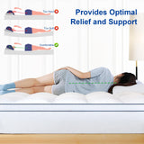 KAYFIA Full Mattress Topper,Extra Thick Mattress Pad Cover for Deep Sleep,3D+7D Snow Down Alternative Fill Overfilled Plush Pillow Top with 8-23 Inch Deep Pocket-White Kayfia