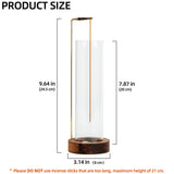 Incense Holder for Sticks, Anti-Ash Flying Incense Burner with 30 Incense Sticks, Detachable Glass Ash Catcher (Wood, Brown) GARMOLY
