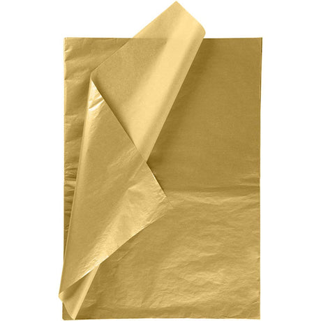 RUSPEPA Gift Wrapping Tissue Paper - Metallic Gold Tissue Paper for DIY Crafts,Pack Bags - 19.5 x 27.5 inches -25 Sheets RUSPEPA