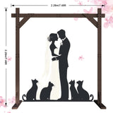 Wooden Wedding Arch – 7.48FT Square Wood Backdrop Stand for Ceremony & Events, Sturdy Wooden Arbor for Wedding Decorations, Indoor & Outdoor Garden Arch Frame Bonastella