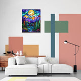 obterie Mountains Paint by Numbers Kit for Adults Beginner Sun Oil Painting Kit Adult Paint by Number Kits on Canvas DIY Painting for Beginners Art by Numbers for Gifts Home Wall Decor 16x20 Inch obterie