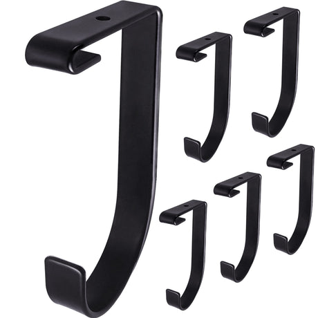 Saderoy 6-Pack Storage Hook for Garage Ceiling Rack & Wall Shelves, Alloy Steel, 70lbs Capacity, Black Saderoy