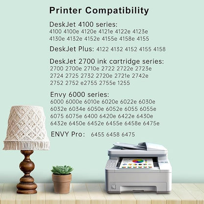 SAILNER Remanufactured Ink Cartridge Replacement for HP Ink 67 67XL 67XXL Ink Cartridge Black/Color Combo Pack for DeskJet 4155e 2755e 4155 2700 Envy 6055 Printer (1 Black, 1 Tri-Color, 2 Pack)