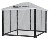 DOOSARG Gazebo Mosquito Netting, 10x10 Canopy Mosquito Netting, Black Universal Replacement Mosquito Netting Screen Walls, (Mosquito Net Only) DOOSARG