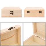 GNIEMCKIN 6 Pack Wooden Box, Unfinished Unpainted Wood Boxes for Crafts, DIY Projects, and Jewelry Storage (7x7x3 inch) GNIEMCKIN