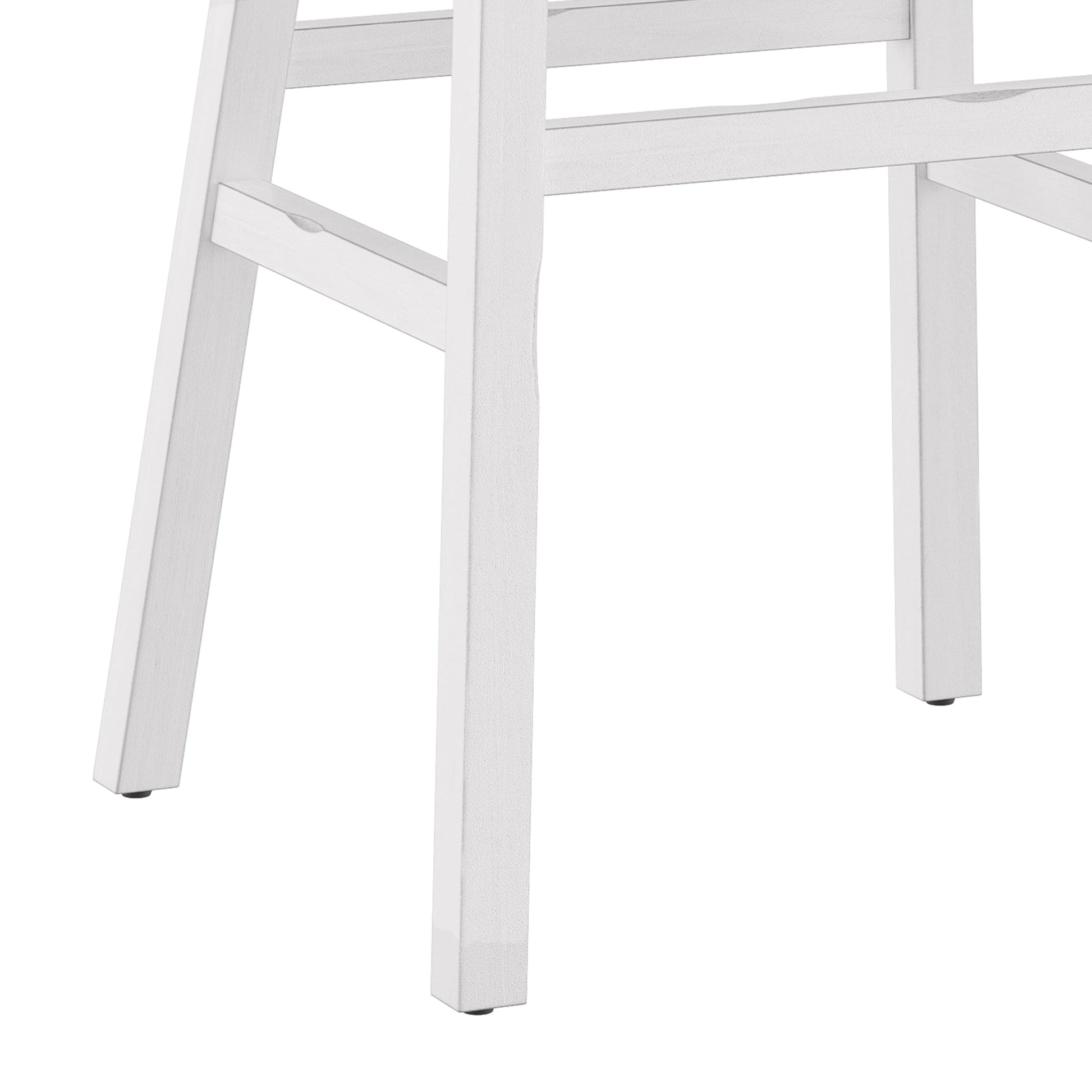 Hillsdale Moreno Wood Backless Bar Height Stool, 29" High, Sea White - WoodArtSupply