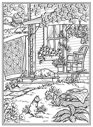 Creative Haven Home Sweet Home Coloring Book (Adult Coloring Books: Calm) Dover Publications