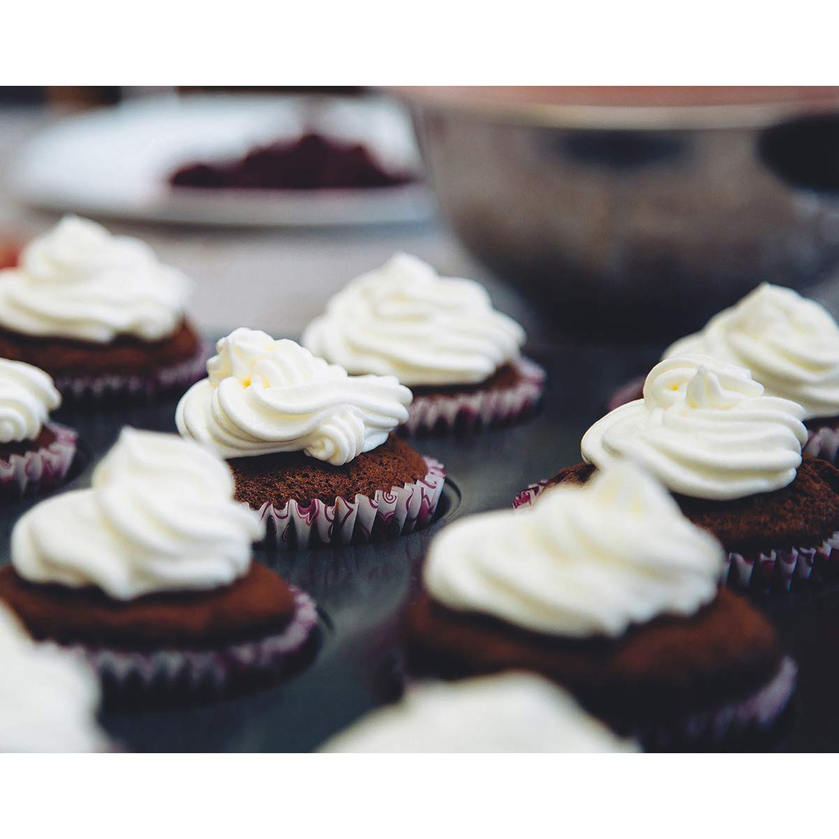 Kingrol 12-Cup Muffin & Cupcake Pans, Set of 3 Baking Pans, Non-stick Bakeware, 1.1" Deep Kingrol