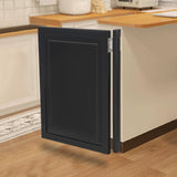 27.5x35 inch Entrance Partition Doors, Pre-standed Wood Partition Doors, Half-Waist Doors, Thick Pine Wood Swinging Door with Strong Door Joints (Black, 27.5 x 35 in) Philipreba