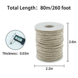 260 Foot Candle Wick, 24 PLY Braided Candle Wick Spool, Cotton & Paper Interwoven Core, Candle Wicks for Candle Making, Candle Wick Roll for DIY Candle Craft Making TOKAYIFE
