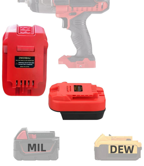 for Bauer for Milwaukee Battery Adapter,Battery Adaptor Compatible for Milwaukee 18V M18 Lithium-ion Battery Convert to Baur 20V Battery,for Bauer 20V Cordless Power Tools Drill Driver MAKBOS