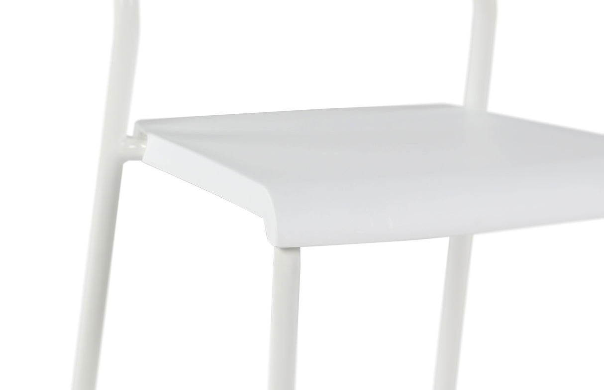Lucky Theory Humble Crew Lightweight Desk Chair, Plastic, White White 19D x 16W x 30H in Humble Crew