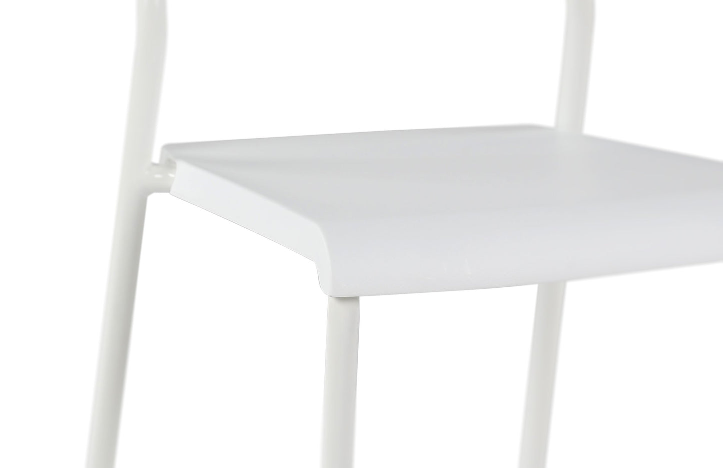 Lucky Theory Humble Crew Lightweight Desk Chair, Plastic, White White 19D x 16W x 30H in - WoodArtSupply