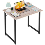 PayLessHere 32 inch Computer Desk,Office Desk with Metal Frame,Modern Simple Style for Home Office Study,Writing for Small Space,Nature PayLessHere