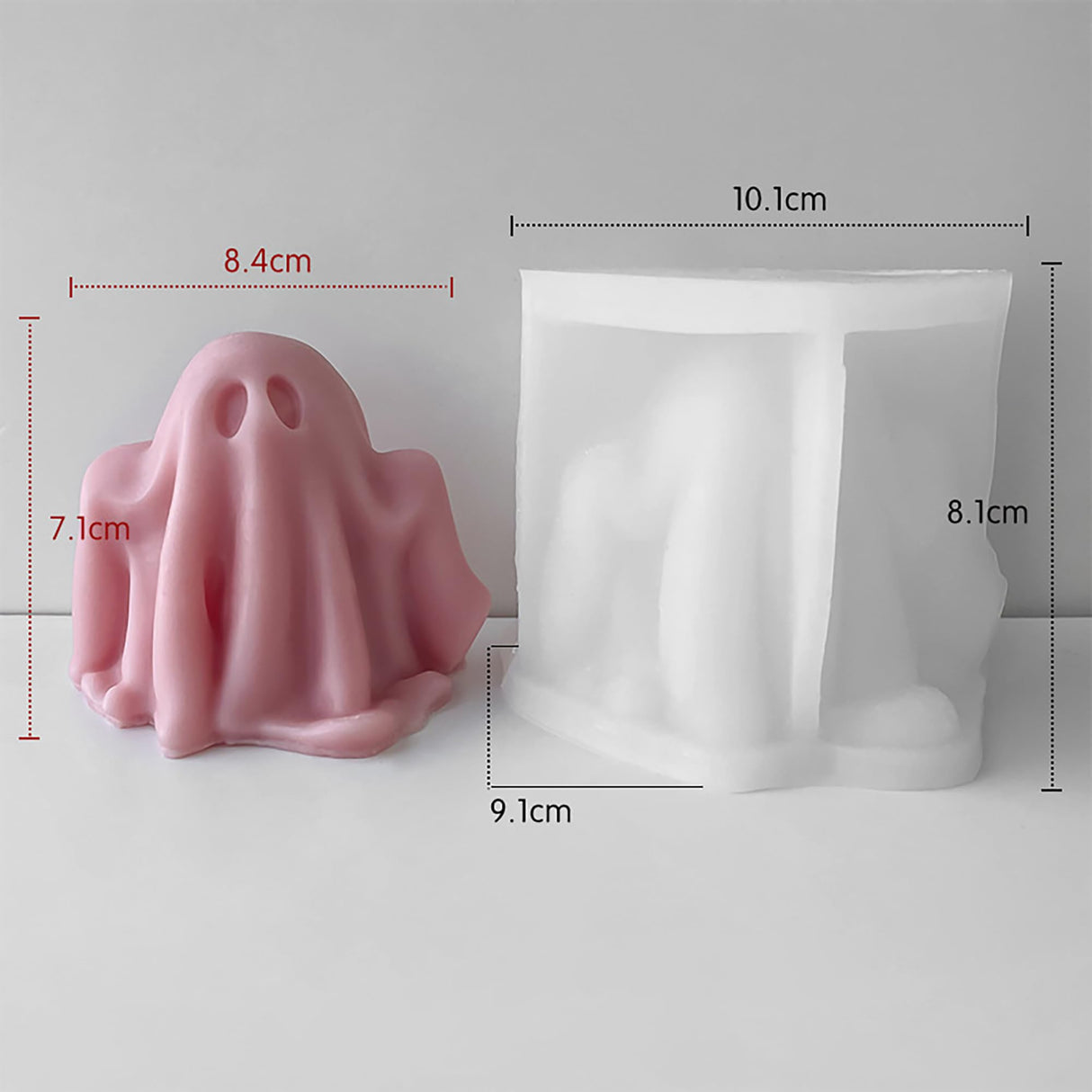 Halloween Molds Ghost Resin Mold - Resin Casting Silicone Molds for Home Decor & Candle Making Wave Spiral Mold ESEDAGE