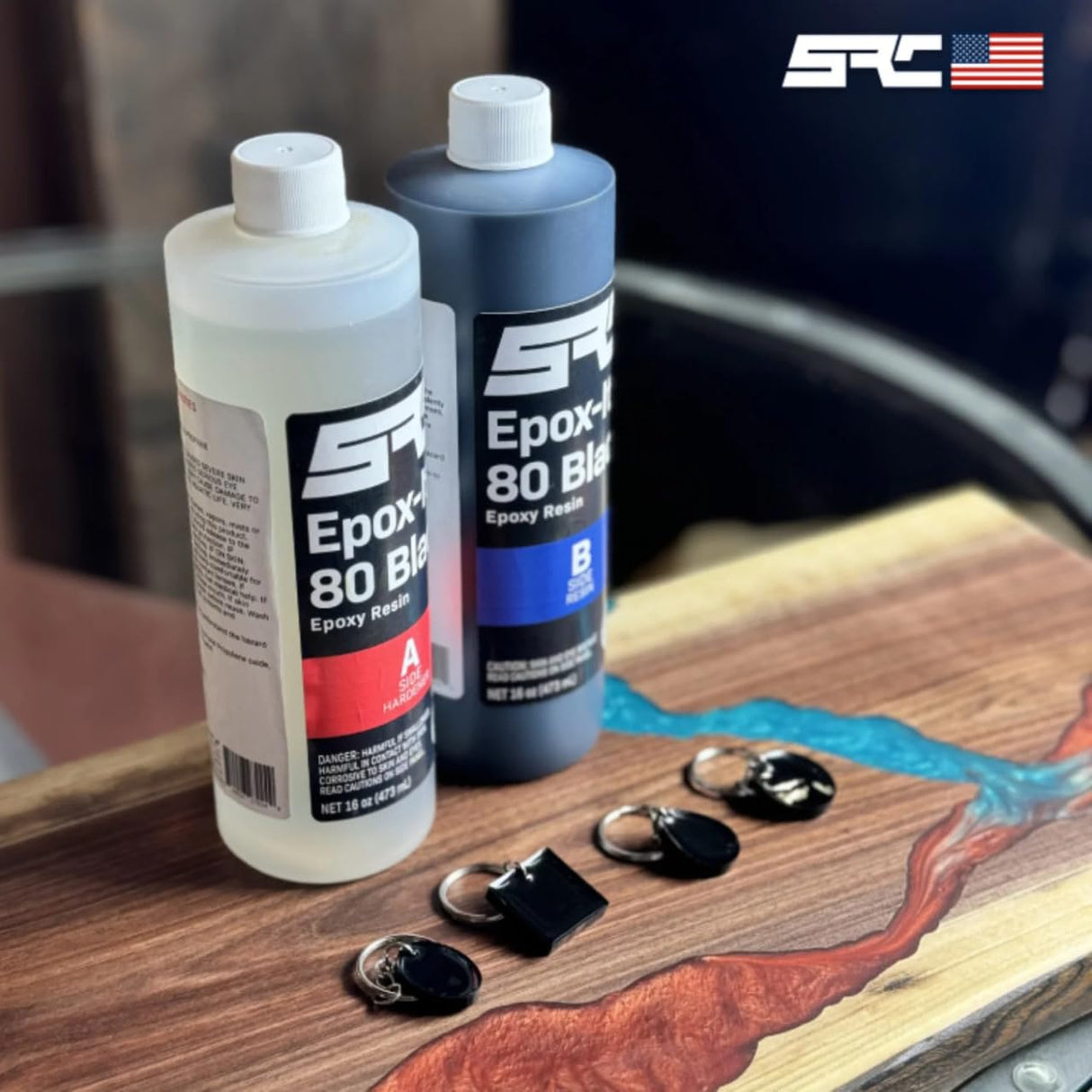 Black Epoxy Resin (32 Ounce), High-Gloss Pure Black Resin Epoxy | No Black Epoxy Dye, Black Resin Pigment, or Black Mica Powder Needed |for DIY Bubble-Free Epoxy Tabletops, Resin Art, Jewelry Making SPRESIN