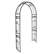 SCENDOR Wedding Arch Garden Arbor Curved Metal Enduring Iron Garden Arch Trellis for Climbing Plants Outdoor Ceremony 95.3 in x 45 in x 14 in SCENDOR GARDEN