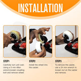 FVRITO 2 Pack Complete Caster Wheels Assembly for Razor Crazy Cart, with Extra 2 Front Rear Premium 76mm x 30mm Replacement Wheels for Crazy Cart CC DLX XL 360 Drifting Go Cart Kart Parts Accessories FVRITO