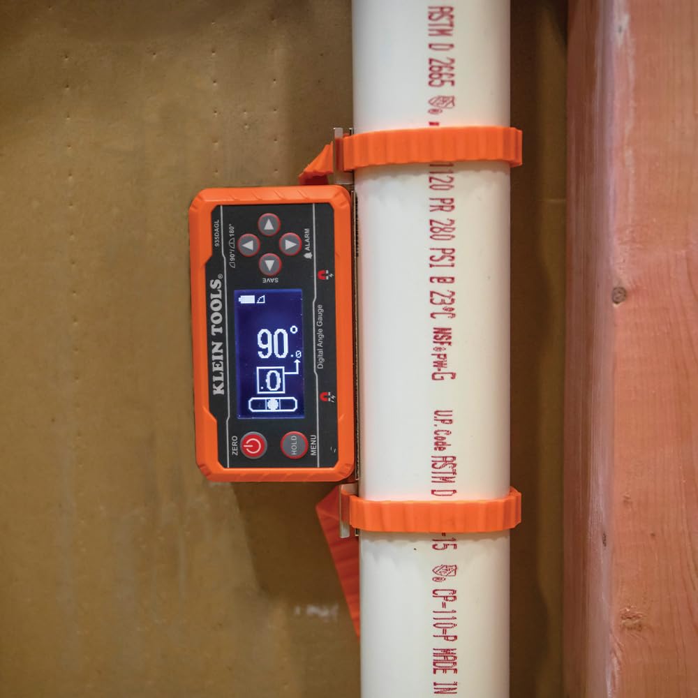 Klein Tools 935DAGL Digital Level Angle Finder with Programmable Angles, Measures 0 - 90 and 0 - 180 Degree or Dual Axis Bullseye Ranges Klein Tools