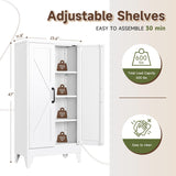 Letaya Storage Cabinet,47" H Metal Kitchen Pantry Cabinets with Doors and Adjustable Shelves,Pantry Organizers for for Cupboard/Dining/Bathroom/Office/Garage Room,White Letaya