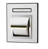 KAISERAUM Recessed Toilet Paper Holder with Pop-Out Shelf, Tissue Paper Roll Holder with Anti-Drop Phone Tray, SUS304 Stainless Steel, Chrome, GP-014TC, Max Toilet Paper Roll Size (4.13x5.5 inches) KR KAISERAUM