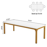 Tribesigns 6.5FT Conference Table, 78.7 Inche Rectangle Meeting Seminar Table, Large Business Tables for 6-8 People (Only Table) Tribesigns